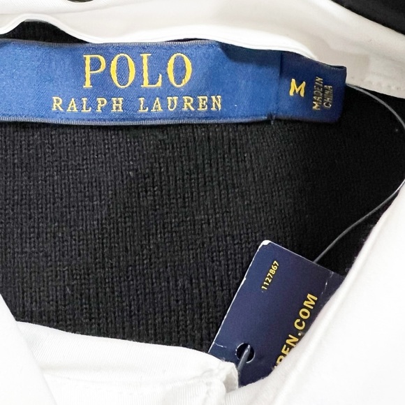 POLO RALPH LAUREN BLACK DRESS W/ REMOVABLE WHITE COLLAR SHIFT DRESS MEDIUM NWT - Picture 4 of 7